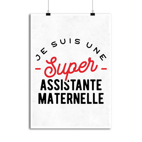 Affiche une super assistante maternelle