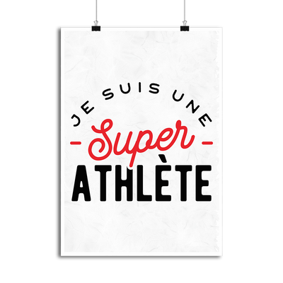 Affiche une super athlète