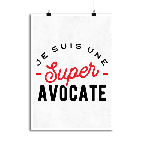 Affiche une super avocate