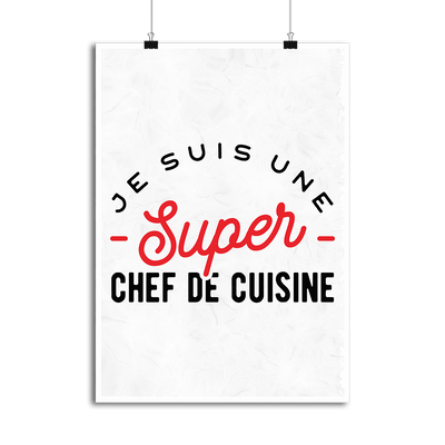 Affiche une super chef de cuisine