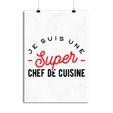 Affiche une super chef de cuisine