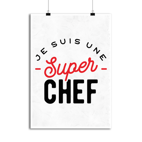 Affiche une super chef