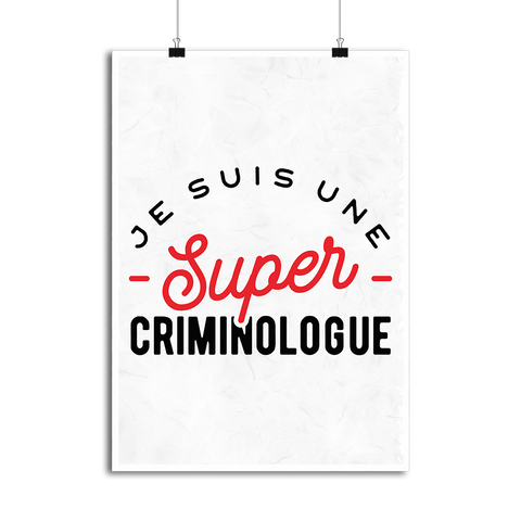 Affiche une super criminologue