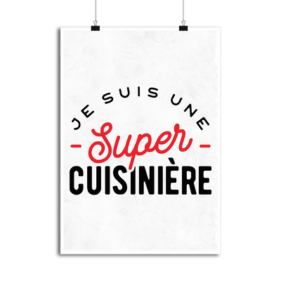 Affiche une super cuisinière