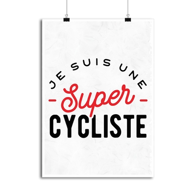 Affiche une super cycliste