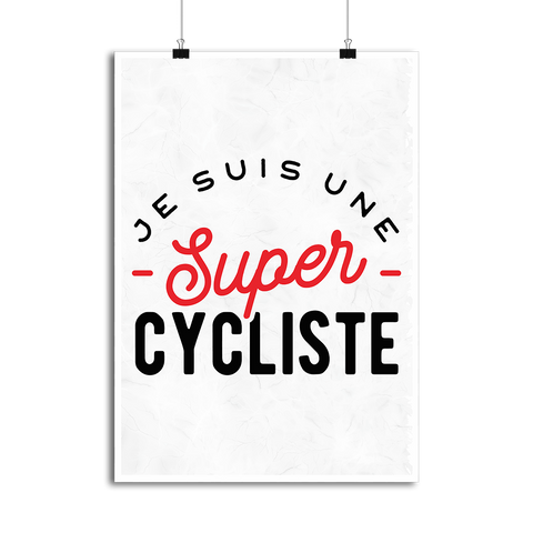 Affiche une super cycliste