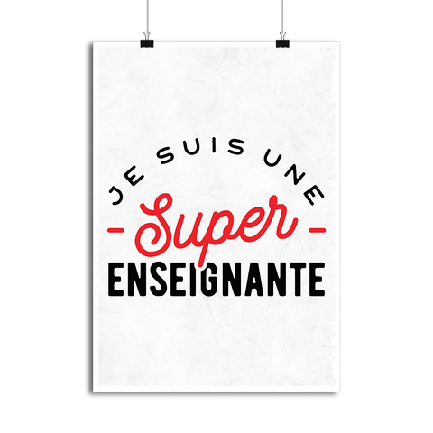 Affiche une super enseignante