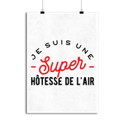 Affiche une super hôtesse de l'air