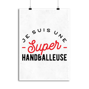 Affiche une super handballeuse