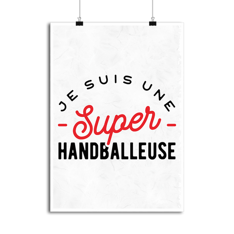Affiche une super handballeuse