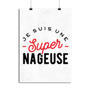 Affiche une super nageuse