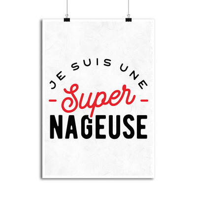 Affiche une super nageuse