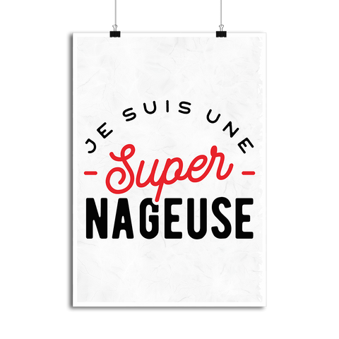 Affiche une super nageuse