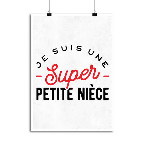 Affiche une super petite nièce