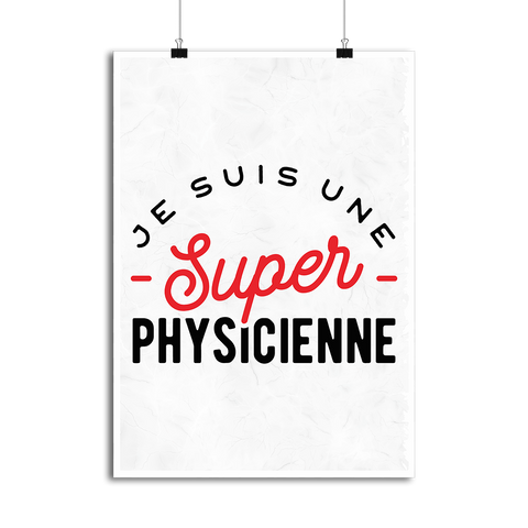 Affiche une super physicienne
