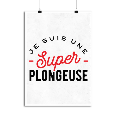 Affiche une super plongeuse