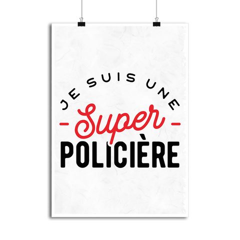 Affiche une super policière