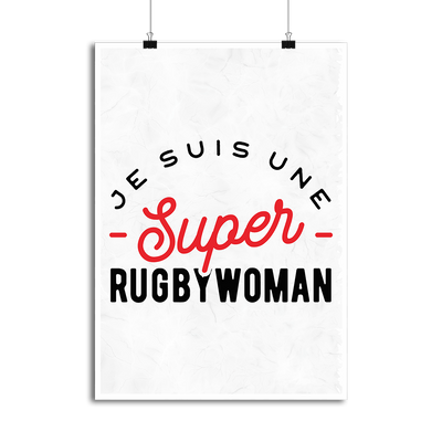 Affiche une super rugbywoman