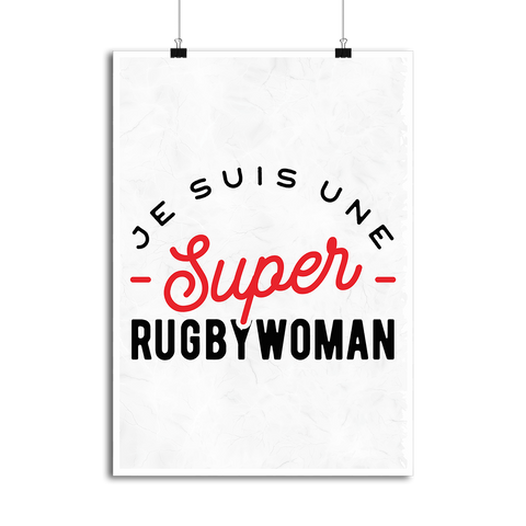 Affiche une super rugbywoman