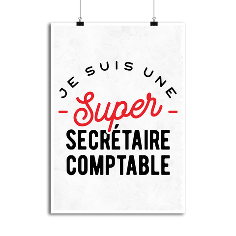 Affiche une super secrétaire comptable