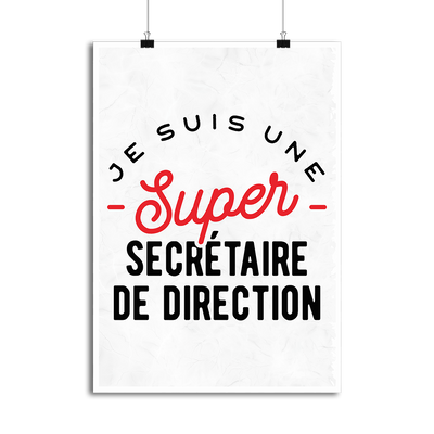 Affiche une super secrétaire de direction