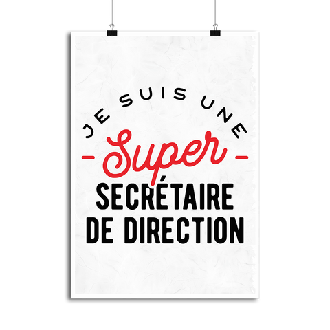 Affiche une super secrétaire de direction
