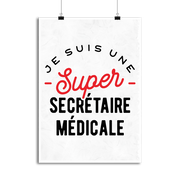 Affiche une super secrétaire médicale