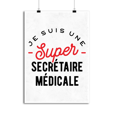 Affiche une super secrétaire médicale
