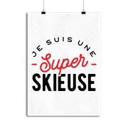 Affiche une super skieuse