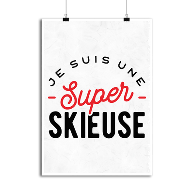 Affiche une super skieuse