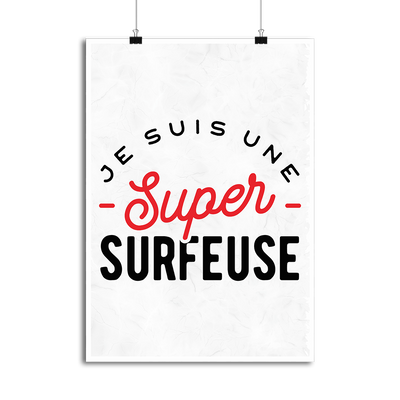 Affiche une super surfeuse