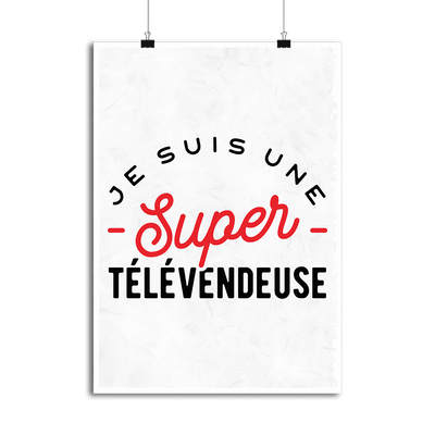 Affiche une super télévendeuse