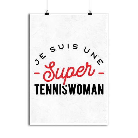 Affiche une super tenniswoman