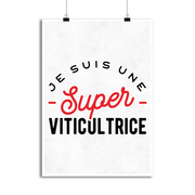 Affiche une super viticultrice