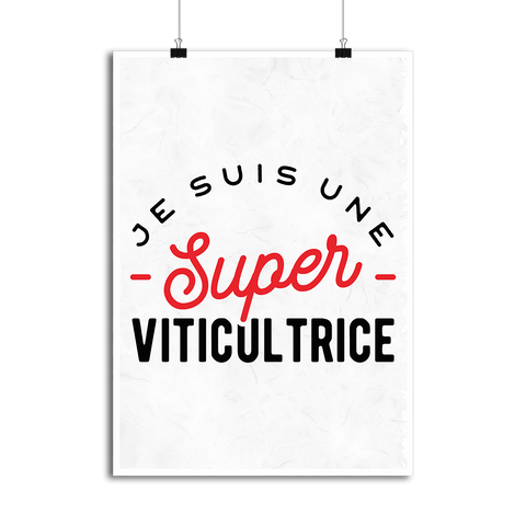 Affiche une super viticultrice