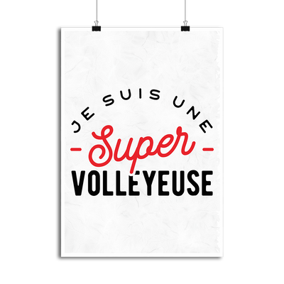 Affiche une super volleyeuse