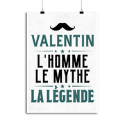 Affiche valentin l'homme le mythe la légende