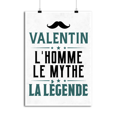 Affiche valentin l'homme le mythe la légende