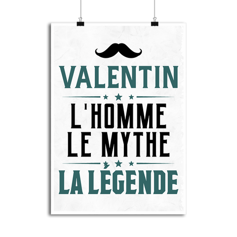Affiche valentin l'homme le mythe la légende