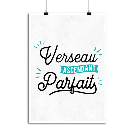 Affiche verseau ascendant parfait