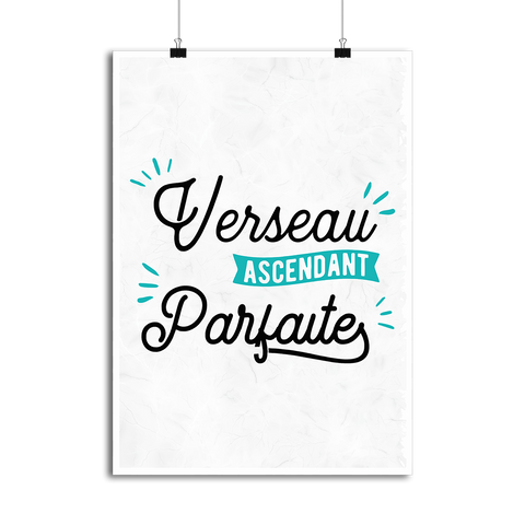 Affiche verseau ascendant parfaite