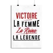Affiche victoire la femme la reine la légende