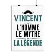 Affiche vincent l'homme le mythe la légende