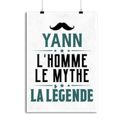 Affiche yann l'homme le mythe la légende