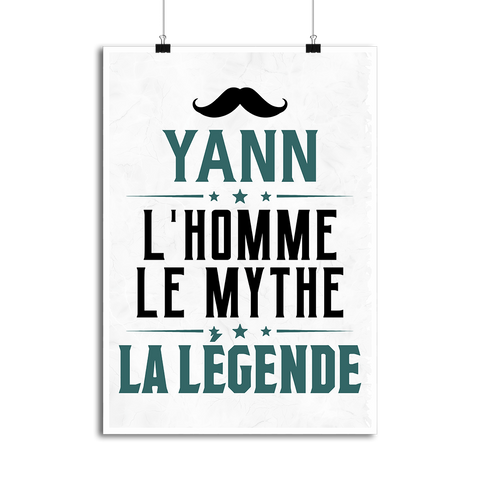 Affiche yann l'homme le mythe la légende