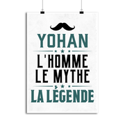 Affiche yohan l'homme le mythe la légende