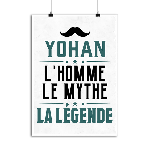 Affiche yohan l'homme le mythe la légende