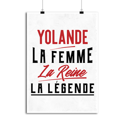 Affiche yolande la femme la reine la légende