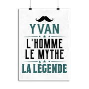 Affiche yvan l'homme le mythe la légende