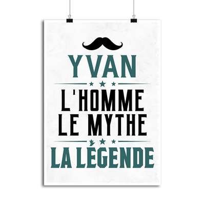 Affiche yvan l'homme le mythe la légende